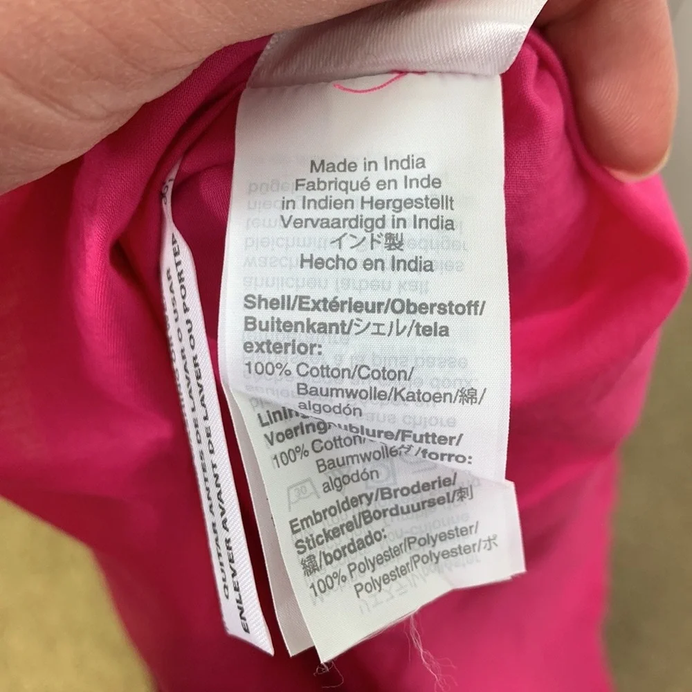 NWT J. Crew bright pink eyelet lace sleeveless maxi dress sz 4